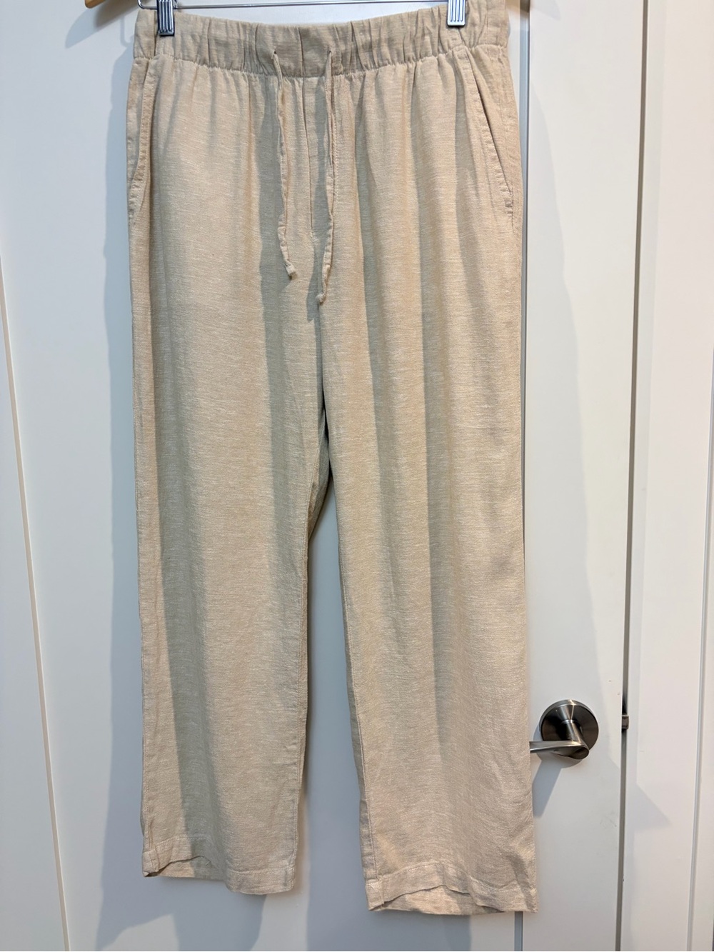 Gap Easy Pant Linen-Blend Pull-On Pants Size M - Beige